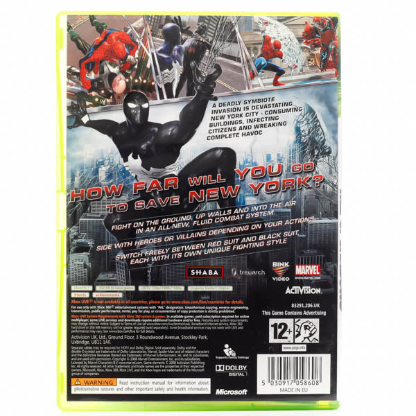 Spider-Man: Web of Shadows - Xbox 360 spill - Retrospillkongen