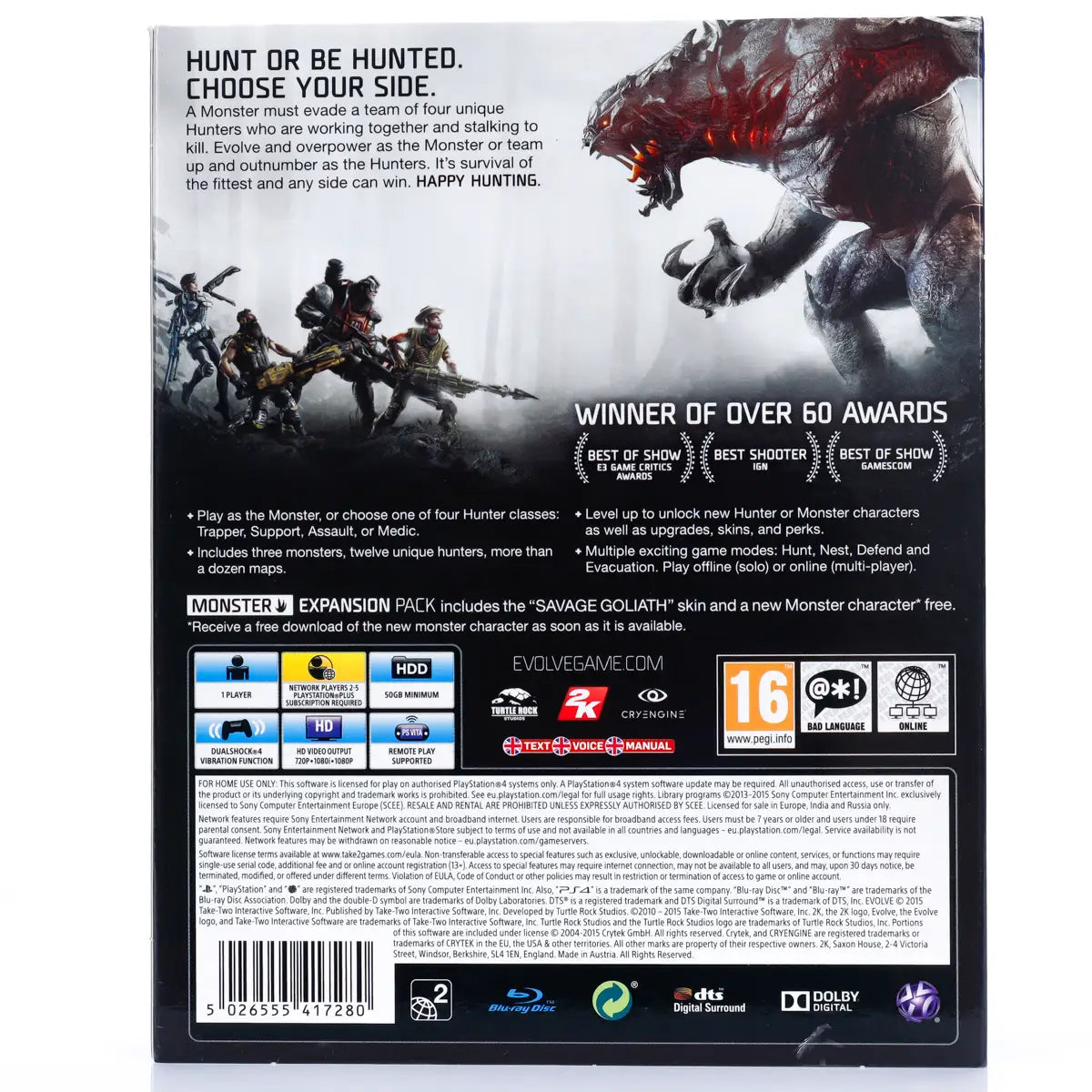 Evolve - PS4 spill - Retrospillkongen