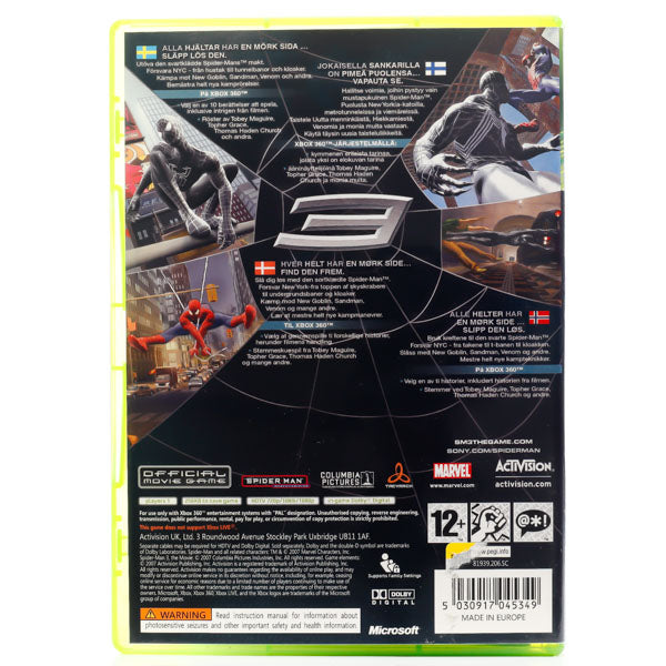 Spider-Man 3 - Xbox 360 spill - Retrospillkongen