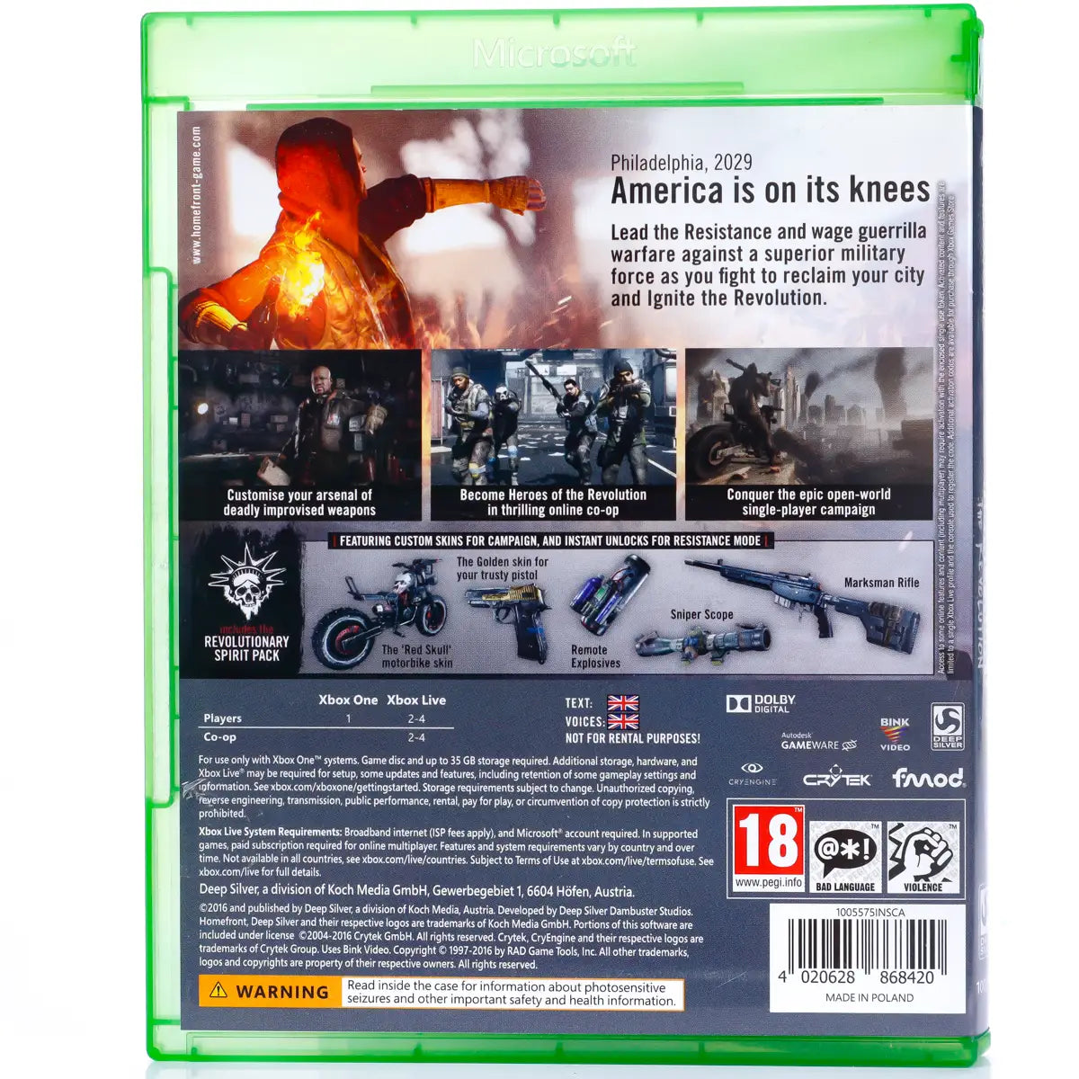 Homefront: The Revolution - Xbox One spill - Retrospillkongen