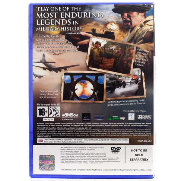 Call of Duty 2: Big Red One - PS2 spill - Retrospillkongen