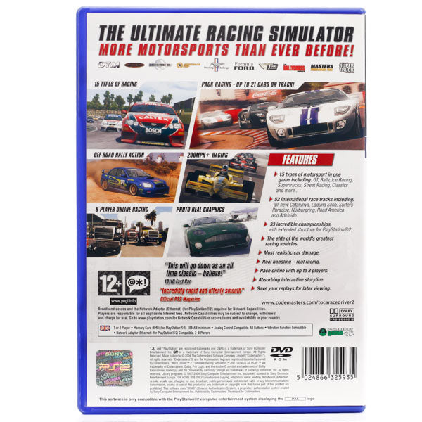 TOCA Race Driver 2 - PS2 Spill - Retrospillkongen