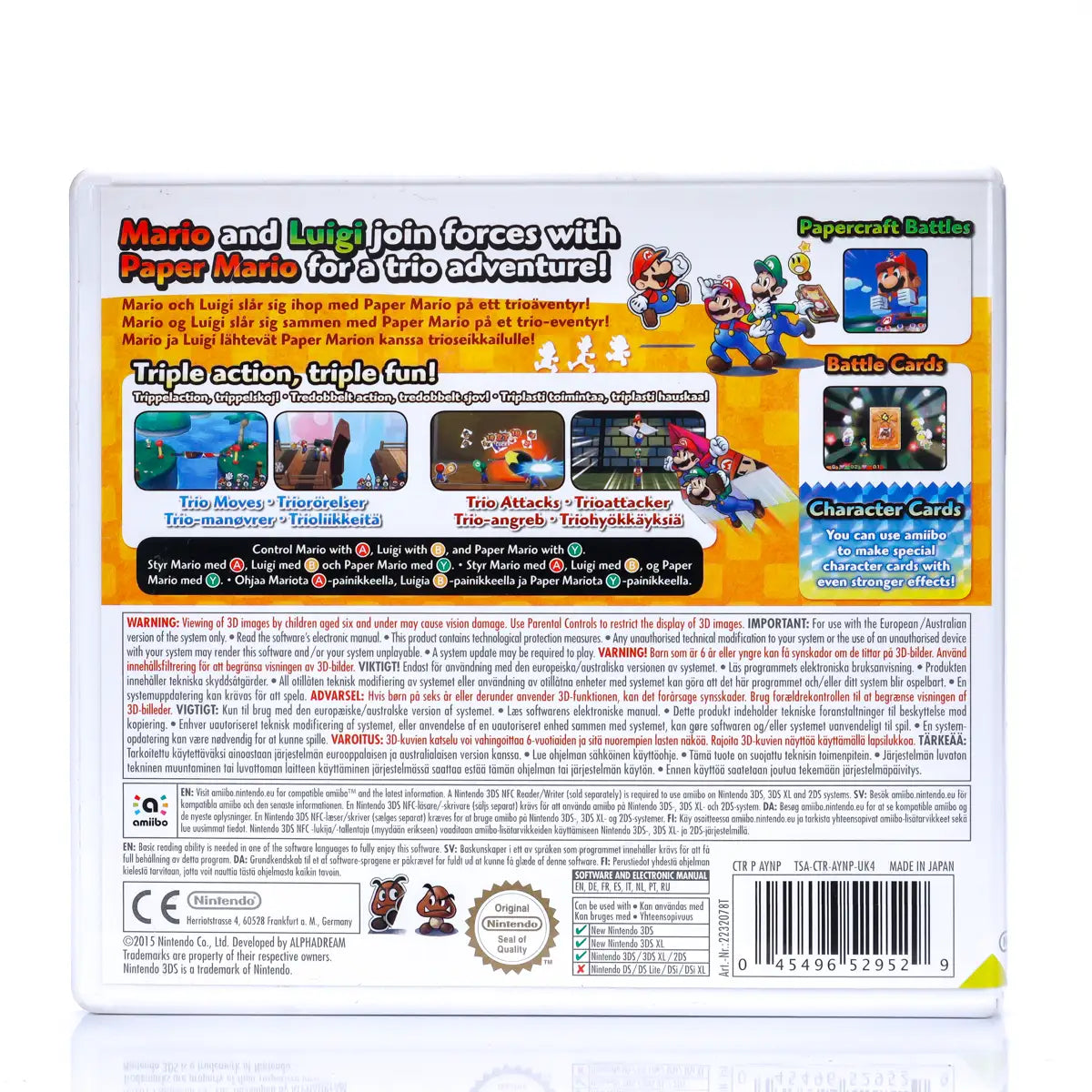 Mario & Luigi: Paper Jam Bros - Nintendo 3DS spill - Retrospillkongen