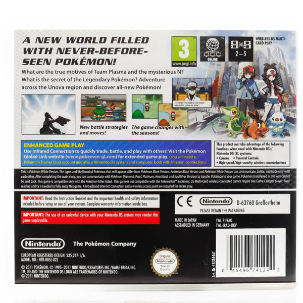 Pokémon White Version - Nintendo DS spill - Retrospillkongen