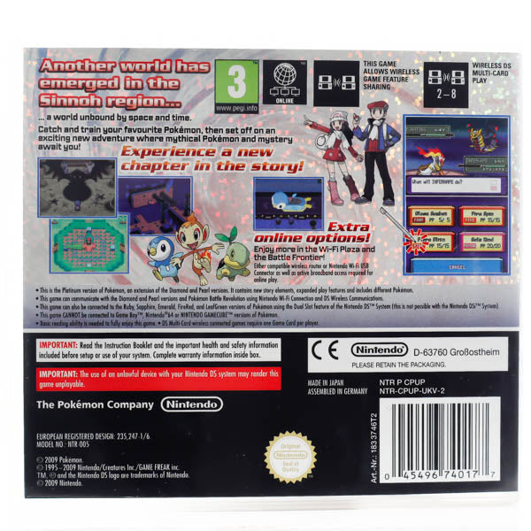 Pokemon Platinum Version - Nintendo DS spill - Retrospillkongen