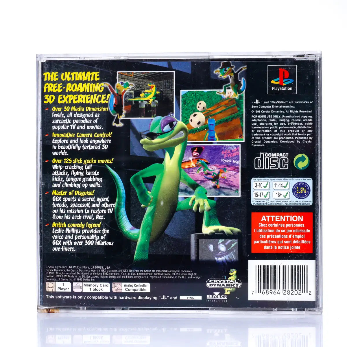 Gex 3D: Enter the Gecko - PS1 spill - Retrospillkongen