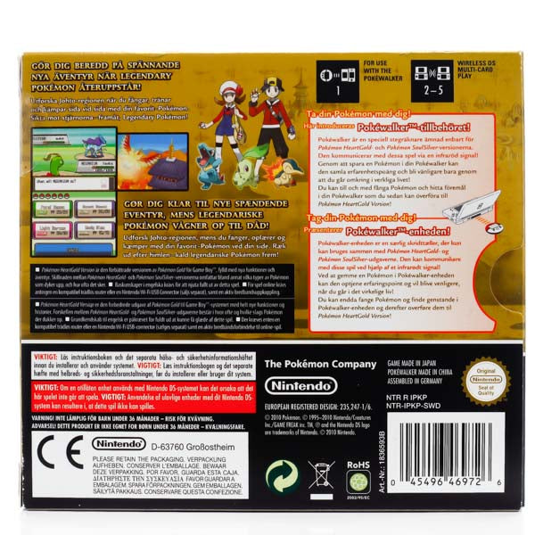 Pokémon HeartGold Version (Komplett m/pokewalker)  - Nintendo DS spill - Retrospillkongen