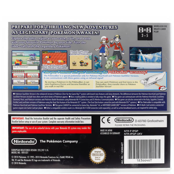 Pokémon SoulSilver Version (Komplett m/pokewalker) - Nintendo DS spill - Retrospillkongen