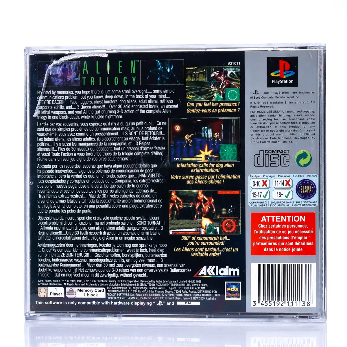 Alien Trilogy - PS1 spill - Retrospillkongen