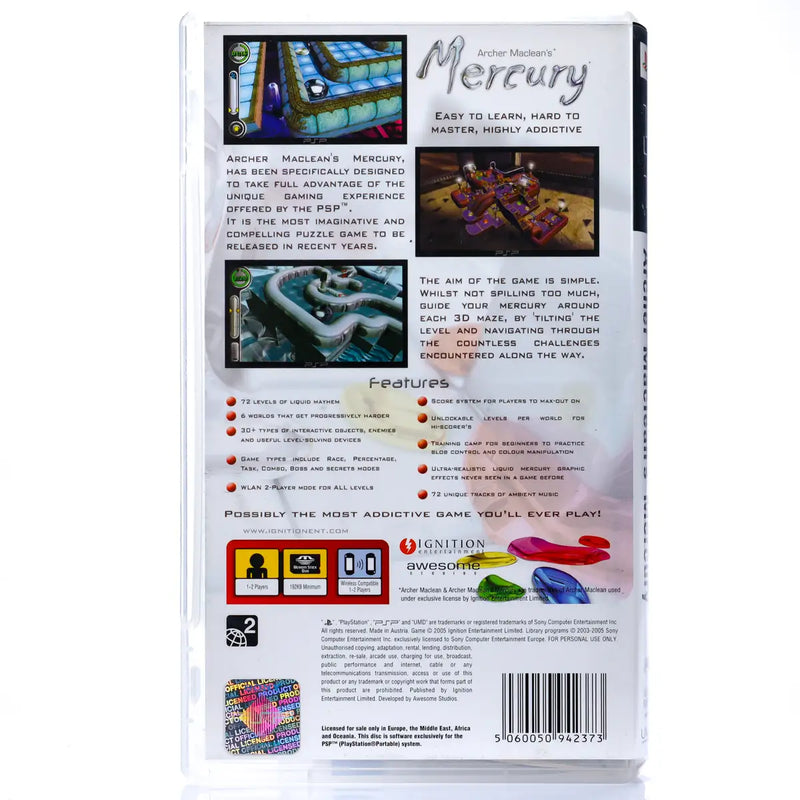 Archer Maclean's Mercury - PSP spill