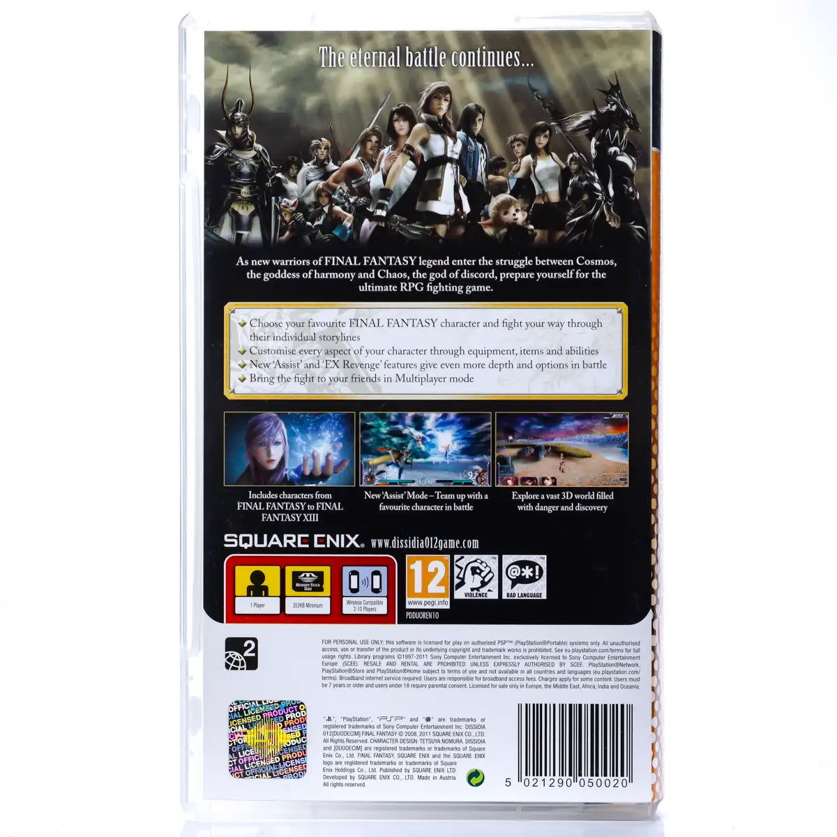 Dissidia 012 [duodecim] Final Fantasy - PSP spill - Retrospillkongen