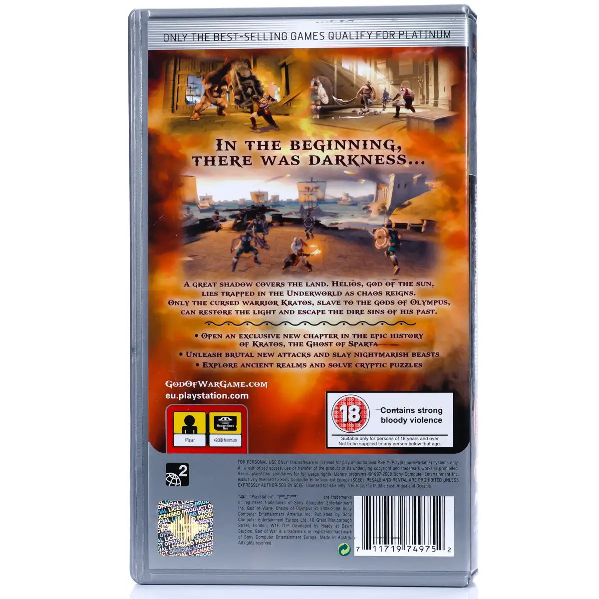 God of War: Chains of Olympus - PSP spill - Retrospillkongen