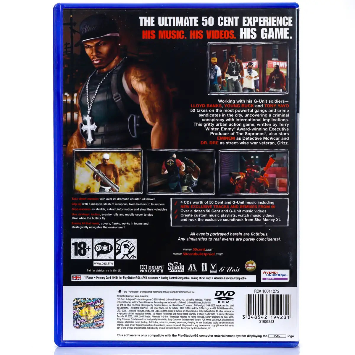 50 Cent: Bulletproof - PS2 Spill - Retrospillkongen