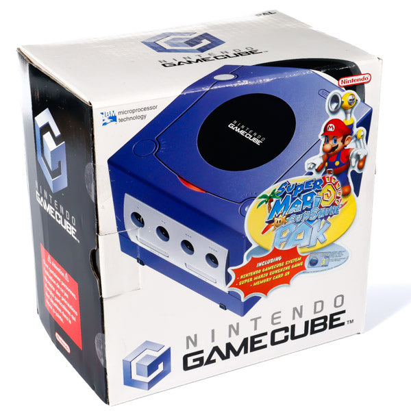 Nintendo Gamecube Indigo Super Mario SunShine Pak (i Eske) - Retrospillkongen