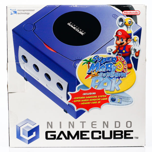 Nintendo Gamecube Indigo Super Mario SunShine Pak (i Eske) - Retrospillkongen