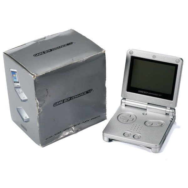 Original Nintendo Gameboy Advance SP - Grå (I eske) - Retrospillkongen