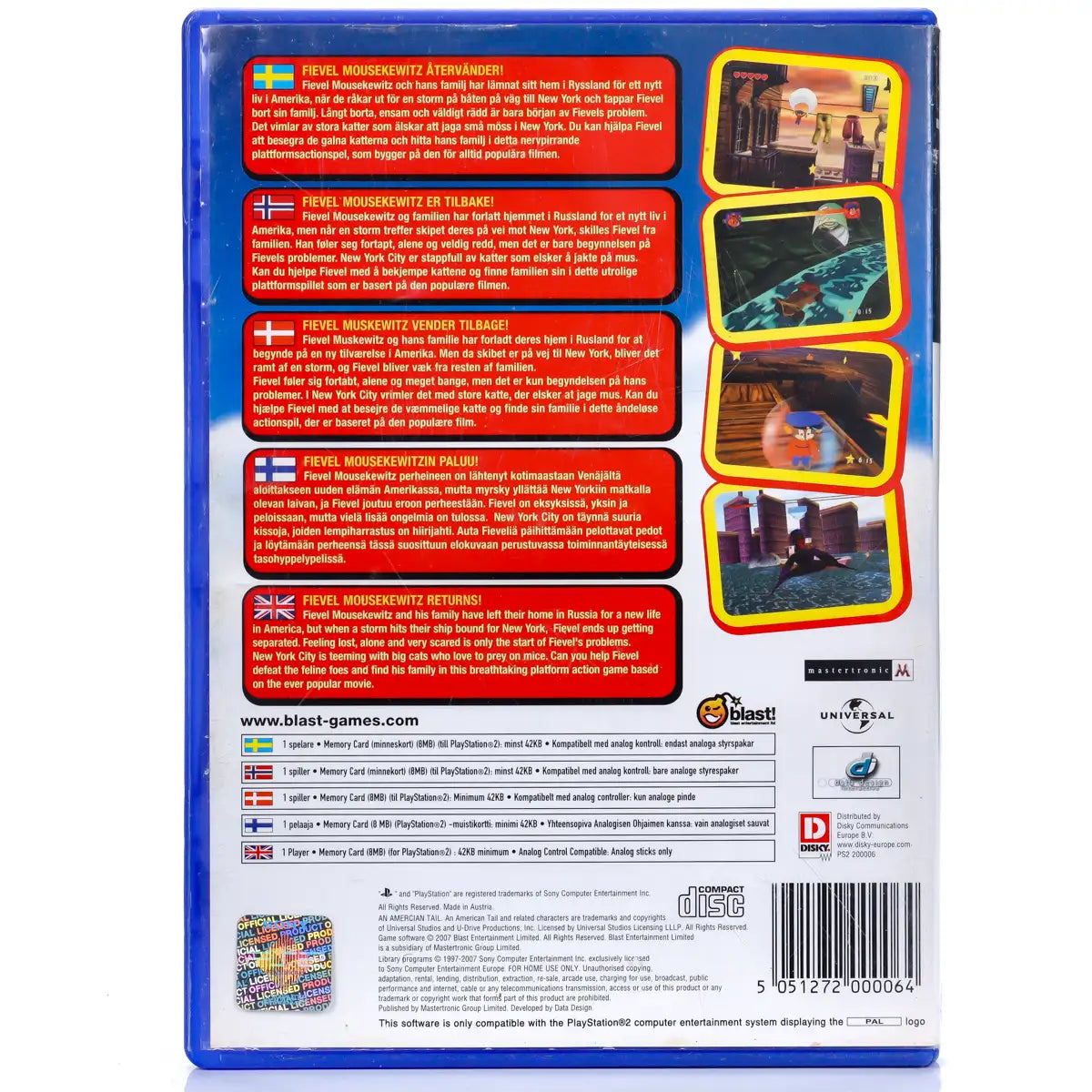 An American Tail - PS2 Spill - Retrospillkongen