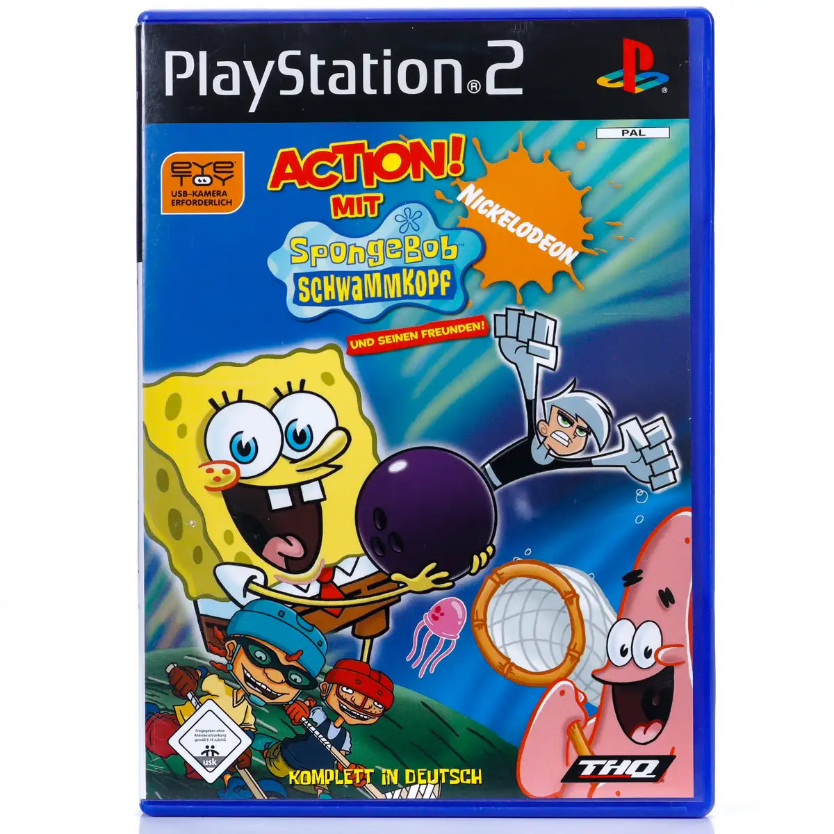 Action mit Sponge Bob und seinen Freunden  - PS2 Spill (tysk) - Retrospillkongen