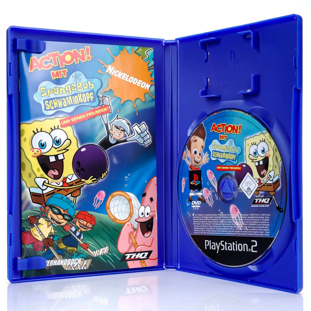 Action mit Sponge Bob und seinen Freunden  - PS2 Spill (tysk) - Retrospillkongen