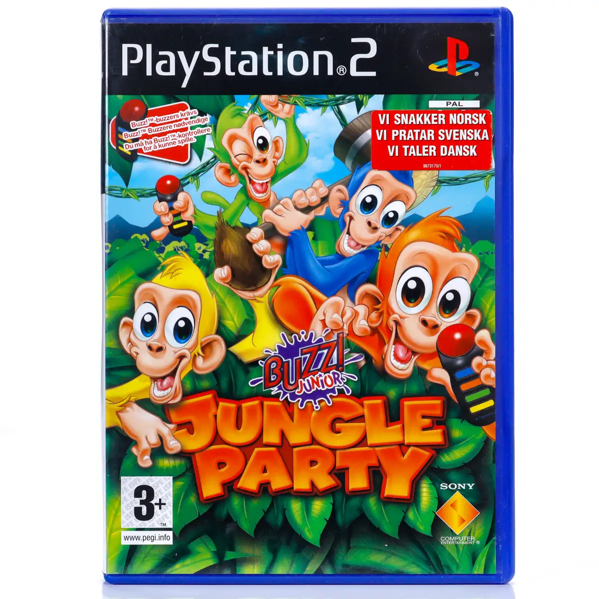 Buzz Junior!: Jungle Party - PS2 Spill (Ape Buzz) - Retrospillkongen