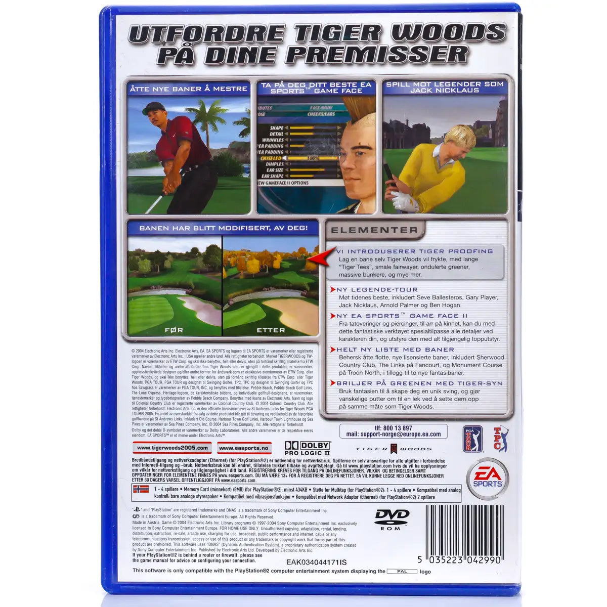 Tiger Woods PGA Tour 2005 - PS2 spill - Retrospillkongen