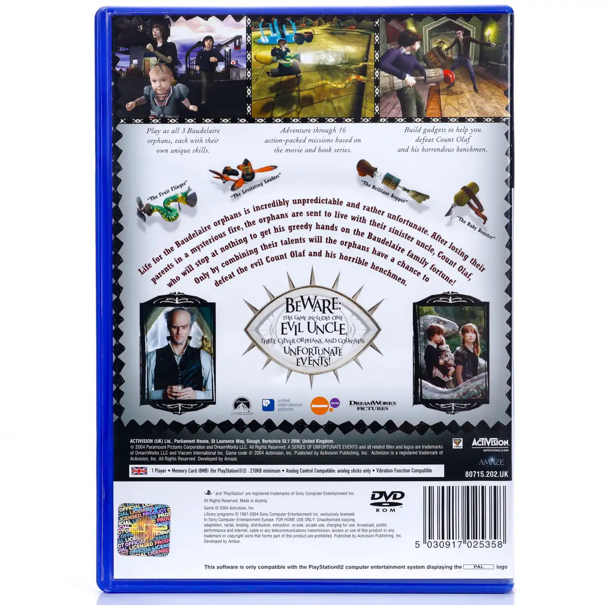 Lemony Snicket's A Series of Unfortunate Events - PS2 Spill - Retrospillkongen