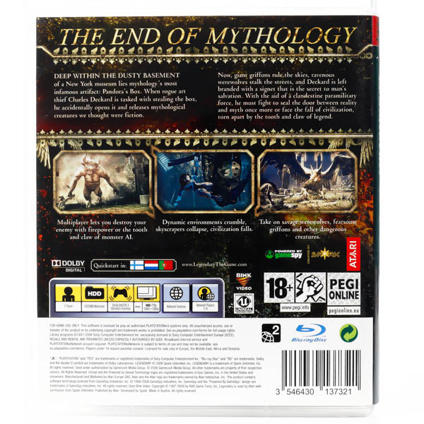 Legendary - PS3 spill - Retrospillkongen