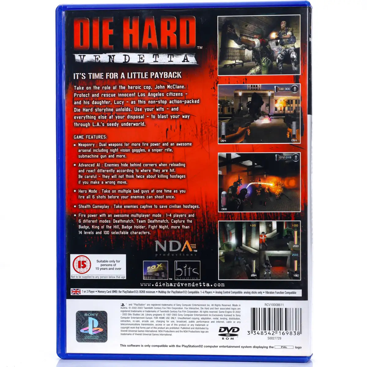Die Hard: Vendetta - PS2 spill - Retrospillkongen