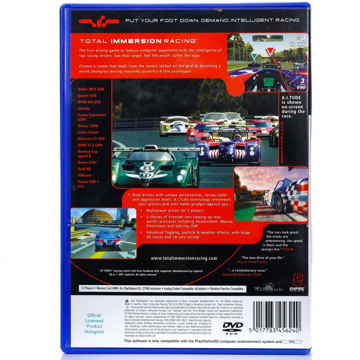 Total Immersion Racing - PS2 Spill - Retrospillkongen