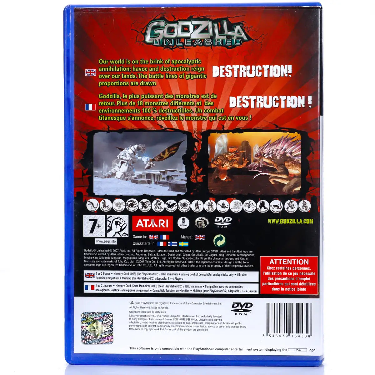 Godzilla: Unleashed! - PS2 Spill - Retrospillkongen