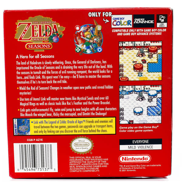 The Legend of Zelda: Oracle of Seasons - GBC spill (Komplett i Eske, Regionfri NTSC versjon) - Retrospillkongen