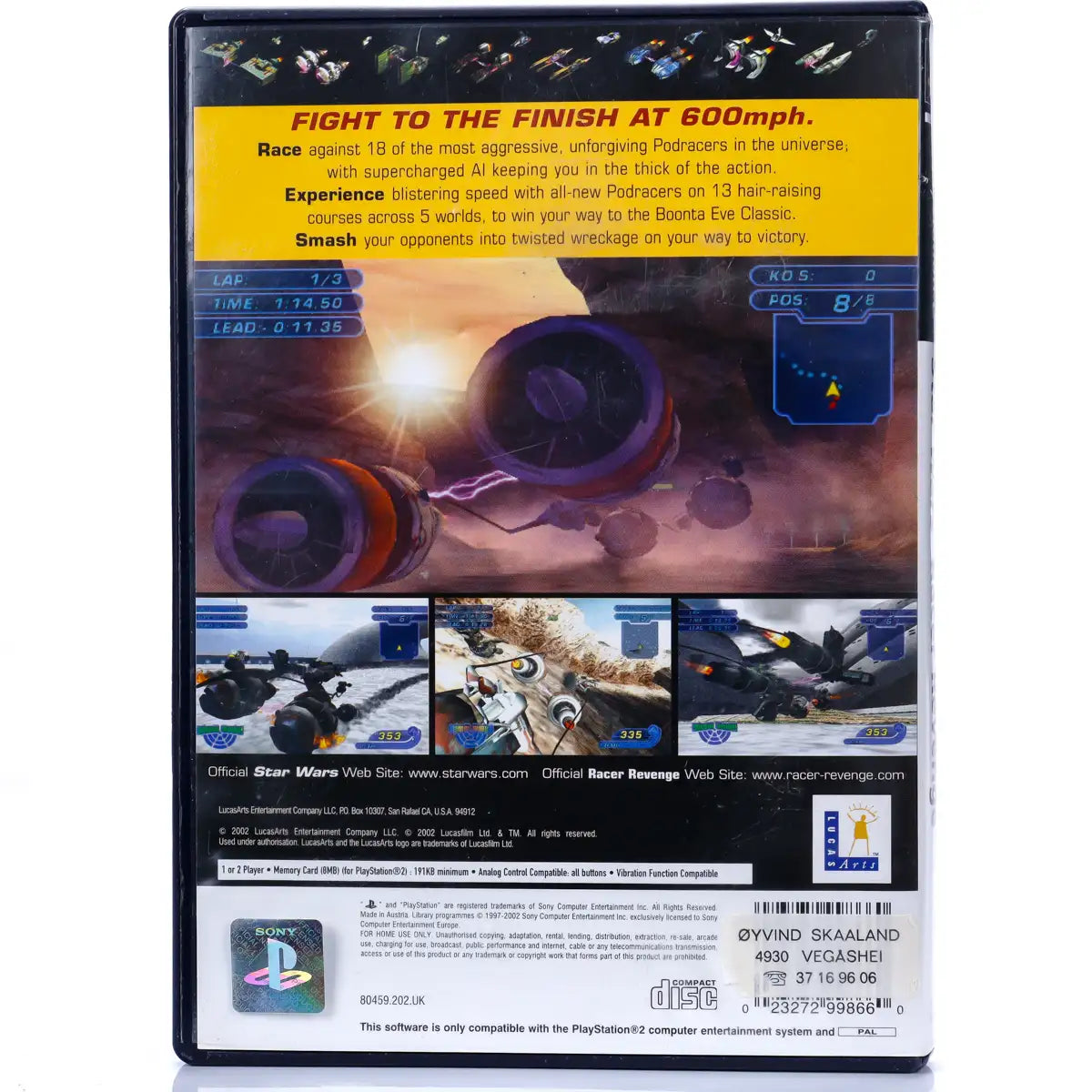 Star Wars: Racer Revenge - PS2 Spill - Retrospillkongen