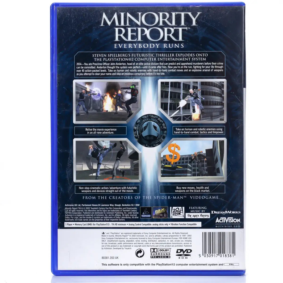 Minority Report: Everybody Runs - PS2 Spill - Retrospillkongen