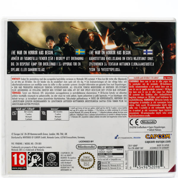 Resident Evil: The Mercenaries 3D - Nintendo 3DS spill - Retrospillkongen