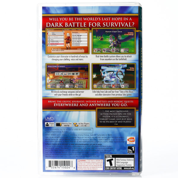 Tales of the World: Radiant Mythology - PSP spill (Regionfri NTSC versjon)