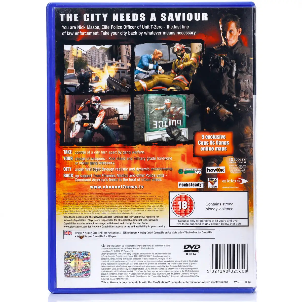 Urban Chaos: Riot Response - PS2 Spill - Retrospillkongen
