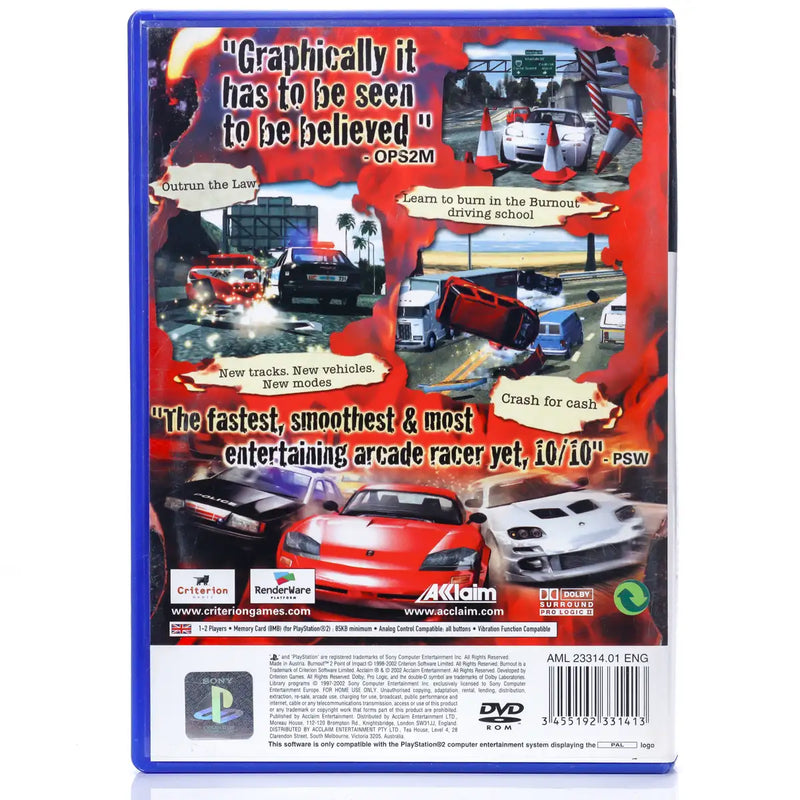 Burnout 2: Point of Impact - PS2 spill