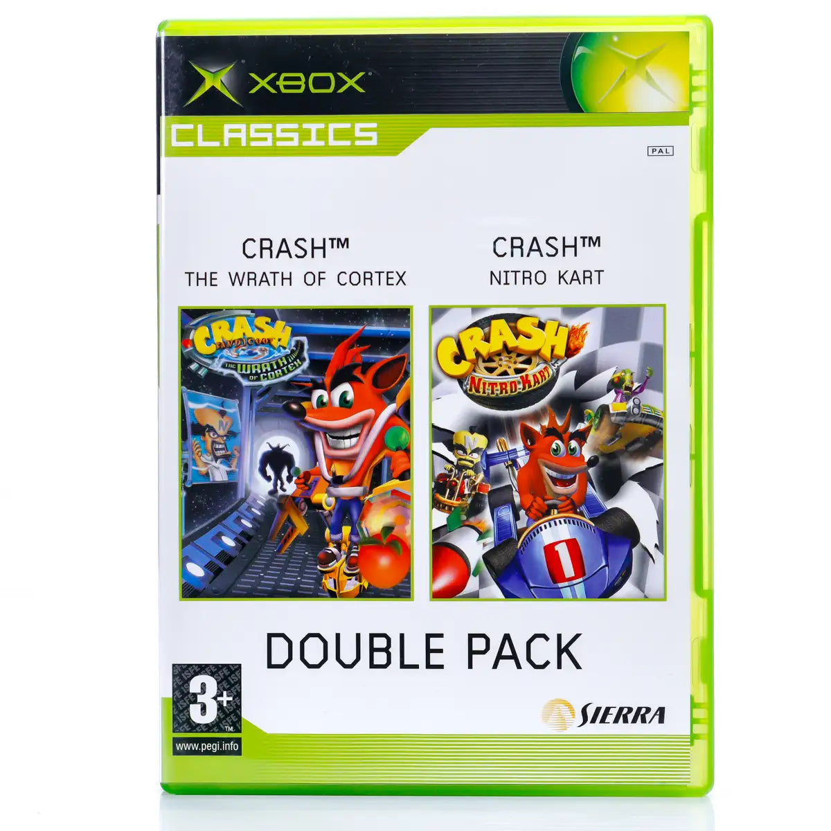 Crash Bandicoot: The Wrath of Cortex and Crash Nitro Kart Double Pack - Xbox spill - Retrospillkongen