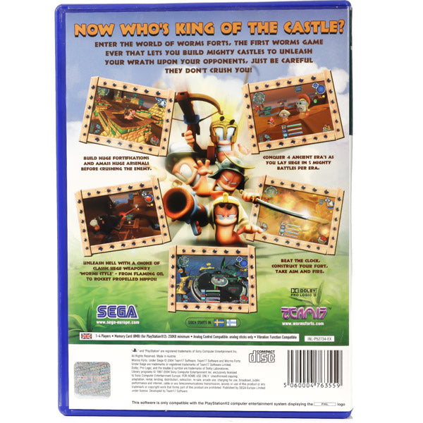 Worms Forts Under Siege - PS2 spill - Retrospillkongen