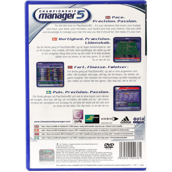 Championship Manager 5 - PS2 spill - Retrospillkongen