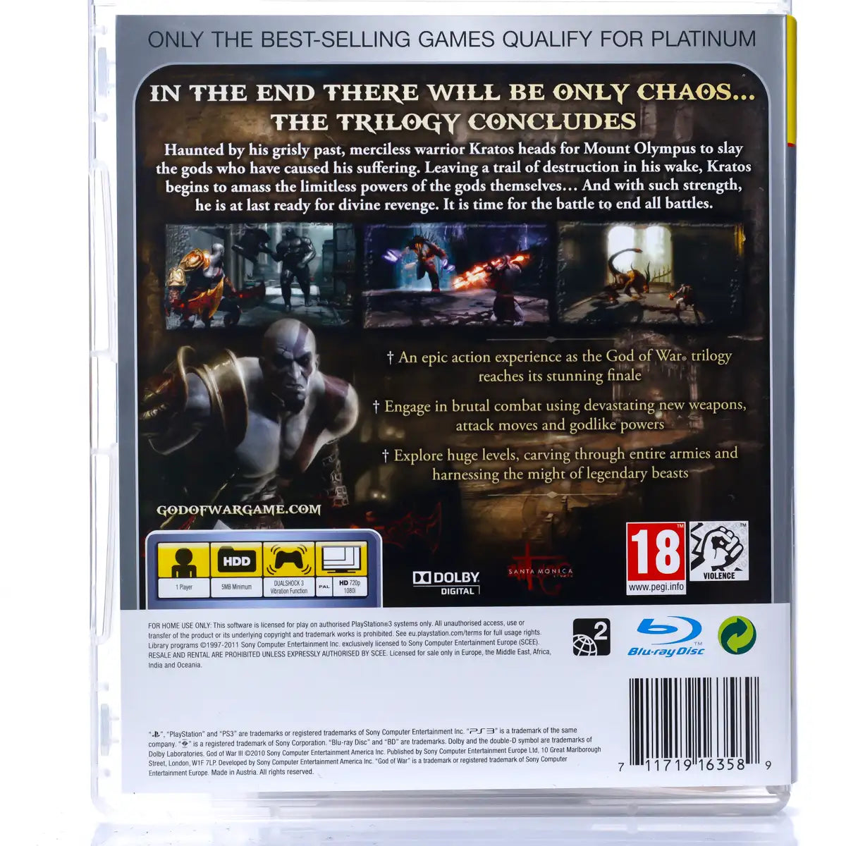 God of War III - PS3 spill - Retrospillkongen