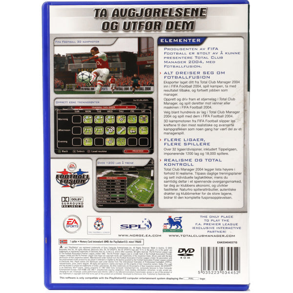 Total Club Manager 2004 - PS2 spill - Retrospillkongen