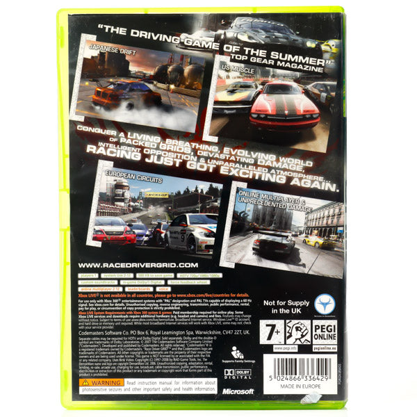 Race Driver: GRID - Xbox 360 spill
