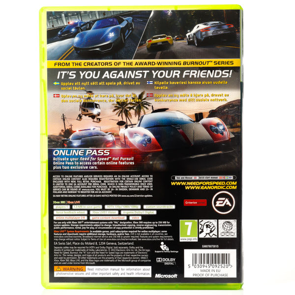 Need for Speed: Hot Pursuit - Xbox 360 spill - Retrospillkongen