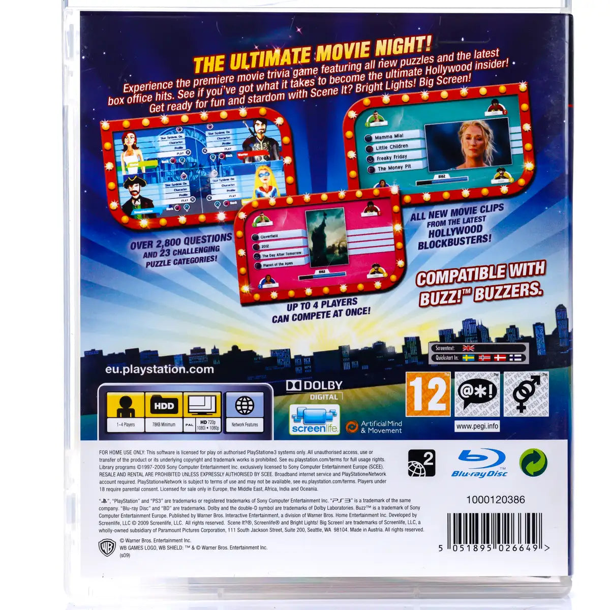 Scene It? Bright Lights! Big Screen! - PS3 spill - Retrospillkongen