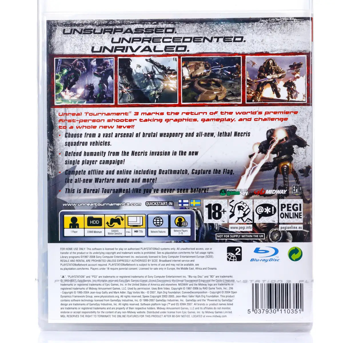 Unreal Tournament III - PS3 spill (Forseglet) - Retrospillkongen