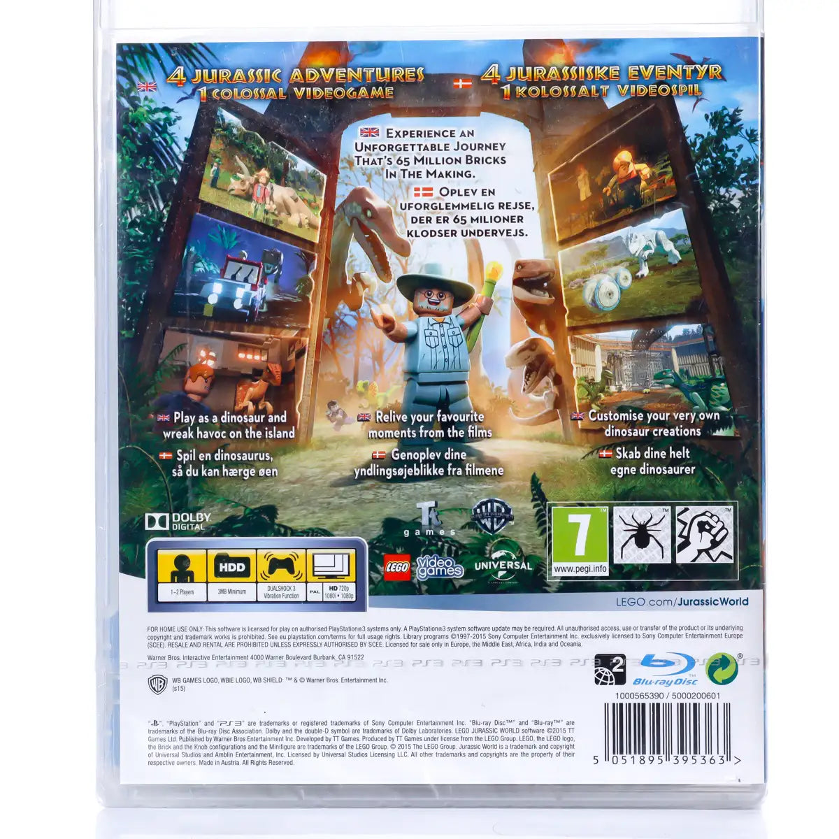 LEGO Jurassic World - PS3 spill (Forseglet) - Retrospillkongen