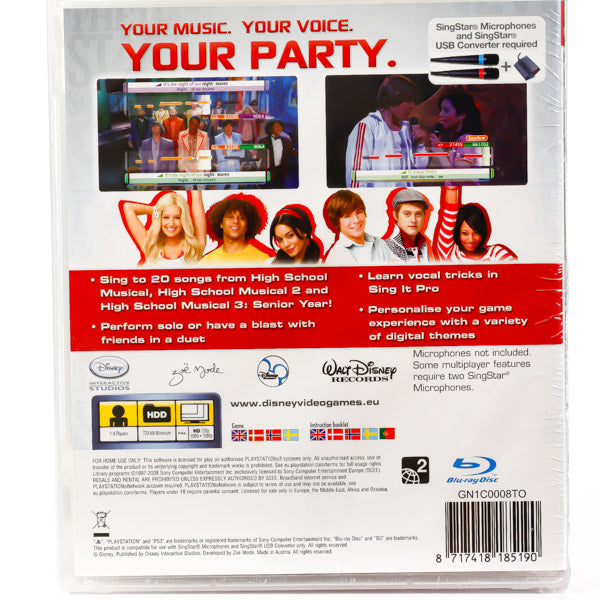 Disney Sing It: High School Musical 3 - Senior Year - PS3 spill  (Forseglet)