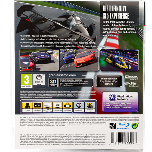 Gran Turismo 5: Academy Edition - PS3 spill