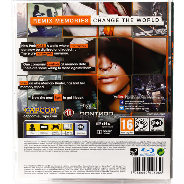 Remember Me - PS3 spill - Retrospillkongen